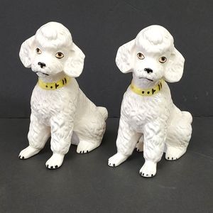 - 60's Vintage large ceramic poodles